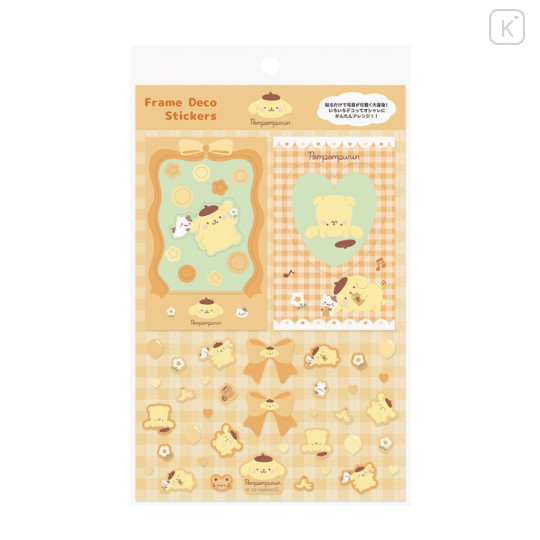 Japan Sanrio Frame Deco Sticker - Pompompurin - 1