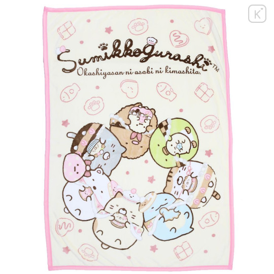 Japan San-X Sumikko Gurashi Flannel Blanket - Sweets - 1