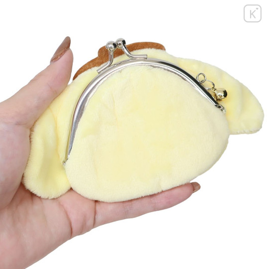 Japan Sanrio Fluffy Mini Coin Purse - Pompompurin / Face - 2