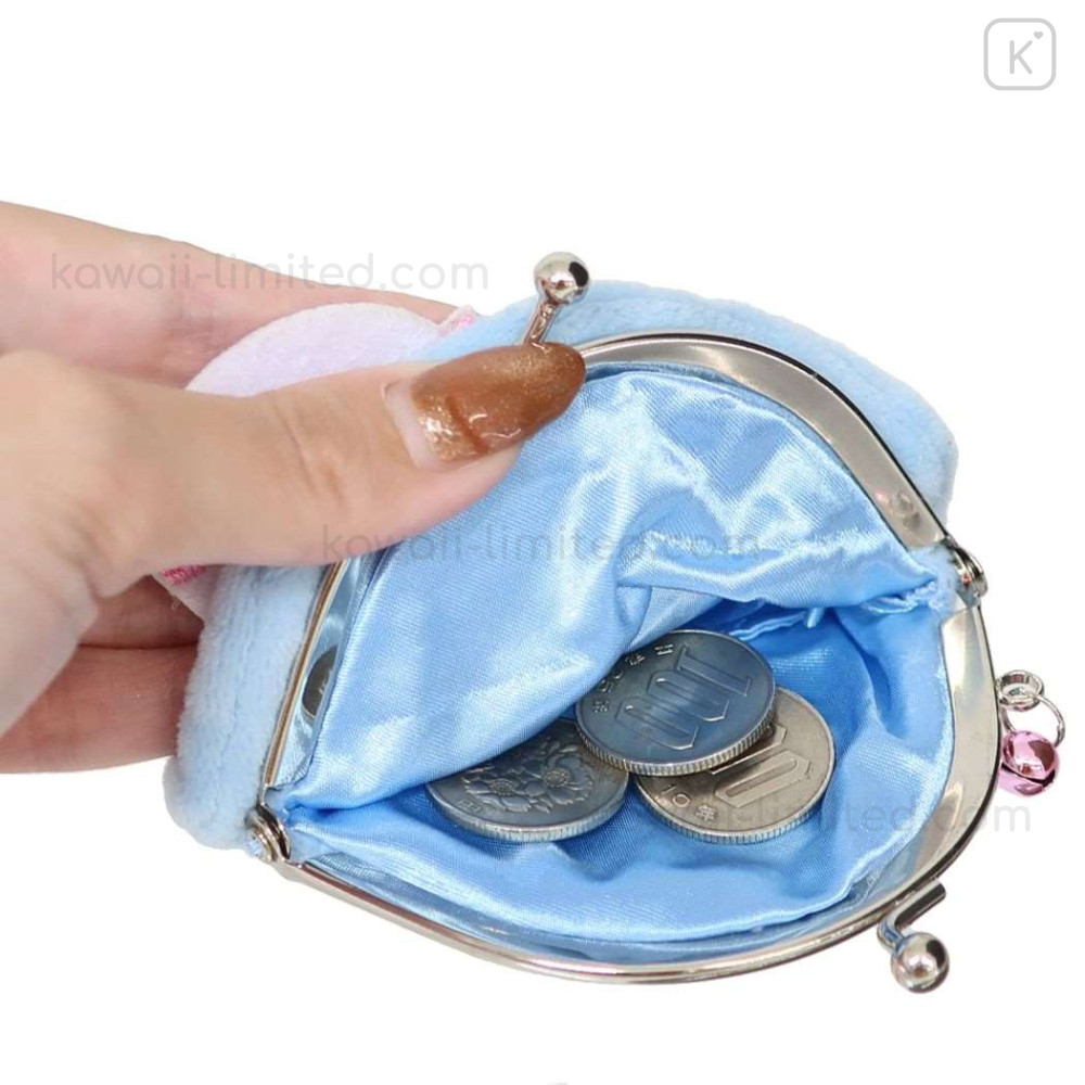 japan sanrio fluffy mini coin purse tuxedo sam face