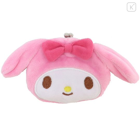 Japan Sanrio Fluffy Mini Coin Purse - My Melody / Face - 1