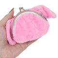 Japan Sanrio Fluffy Mini Coin Purse - My Melody / Face - 2