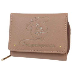 Japan Sanrio Tri-Fold Wallet - Pompompurin / Brown