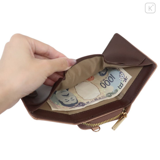Japan Sanrio Tri-Fold Wallet - Pompompurin : Brown - 4