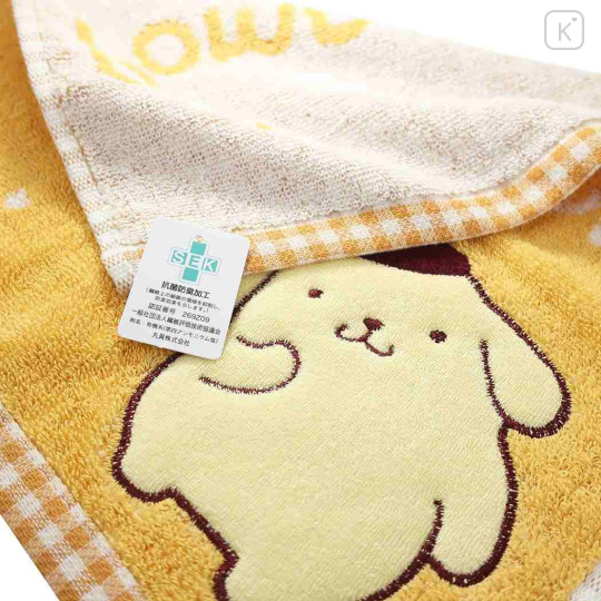 Japan Sanrio Jacquard Towel Handkerchief - Pompompurin / Beret - 2