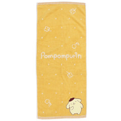 Japan Sanrio Long Jacquard Towel - Pompompurin / Beret