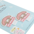Japan Sanrio Wappen Mini Iron-on Applique Patch 2pcs Set - Melody / Name Tag - 2