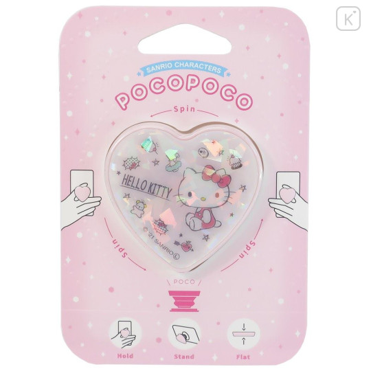 Japan Sanrio Pocopoco Phone Holder Stand - Hello Kitty / Love - 1