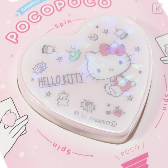 Japan Sanrio Pocopoco Phone Holder Stand - Hello Kitty / Love - 2
