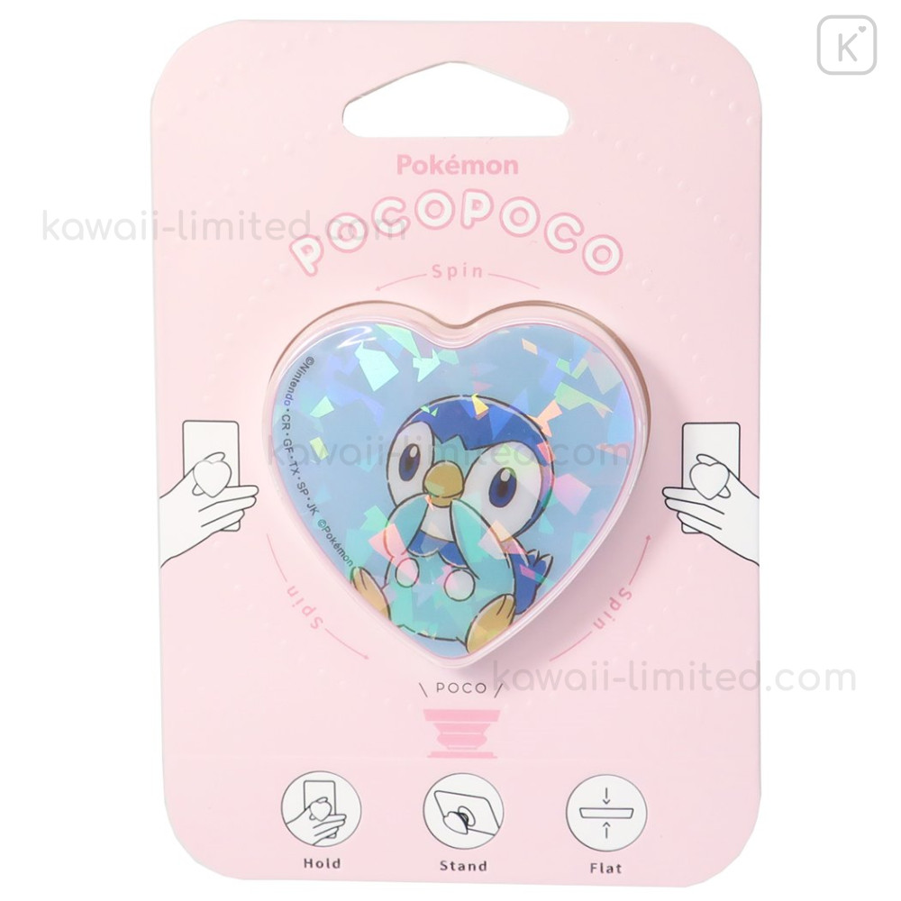 Japan Pokemon Pocopoco Phone Holder Stand - Piplup / Love