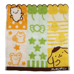 Japan Sanrio Jacquard Towel Handkerchief - Pompompurin / Friends