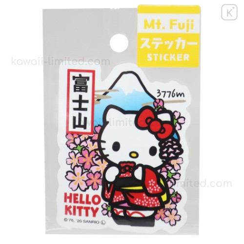 Japan Sanrio Sticker - Hello Kitty : Travel Shizuoka & Mt. Fuji