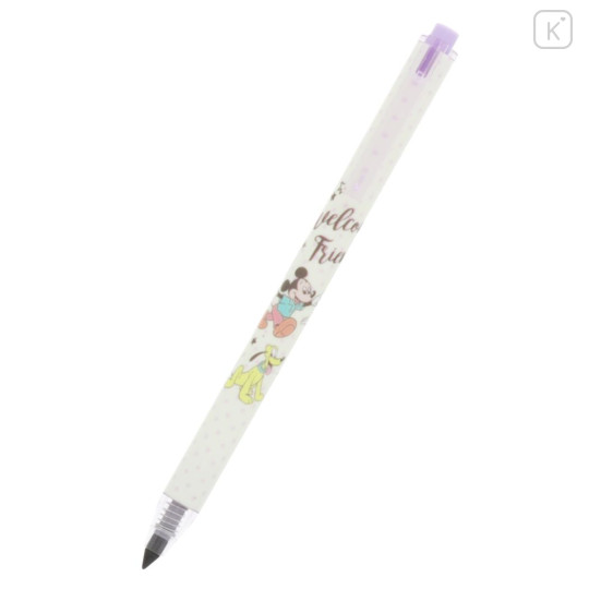 Japan Disney Metacil Light Knock Pencil - Mickey & Minnie - 2