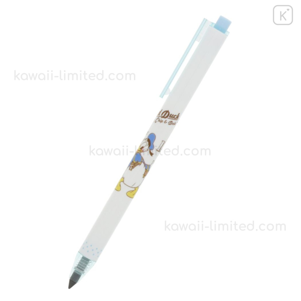 Japan Disney Metacil Light Knock Pencil - Donald & Chip & Dale
