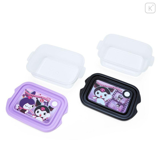 Japan Sanrio Food Container 2pcs Set - Kuromi : Kuromi's Pretty Journey - 4