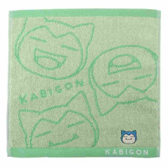 Japan Pokemon Jacquard Wash Towel - Snorlox / Green