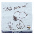 Japan Peanuts Jacquard Wash Towel - Snoopy & Woodstock : Blue - 1