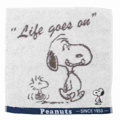 Japan Peanuts Jacquard Wash Towel - Snoopy & Woodstock / Beige