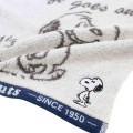 Japan Peanuts Jacquard Wash Towel - Snoopy & Woodstock / Beige - 2