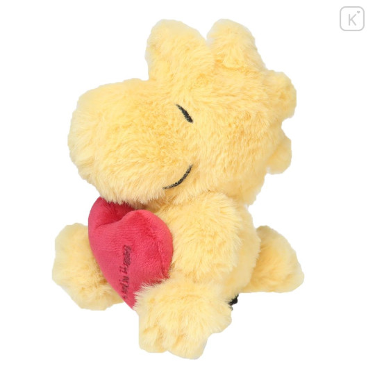 Japan Peanuts Fluffy Plush Doll (S) - Woodstock / Heart - 1