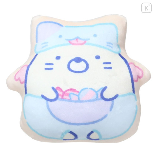Japan San-X Mini Mascot Pouch - Sumikko Gurashi / Cat Ghost Blue - 1