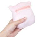 Japan San-X Plush Neck Pouch Bag - Sumikko Gurashi : Tonkatsu Ghost Pink - 2