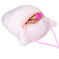 Japan San-X Plush Neck Pouch Bag - Sumikko Gurashi : Tonkatsu Ghost Pink - 3