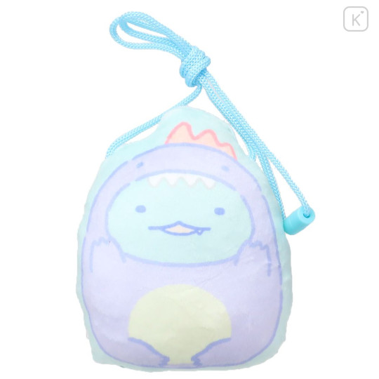 Japan San-X Plush Neck Pouch Bag - Sumikko Gurashi : Lizard Ghost Purple - 1