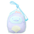Japan San-X Plush Neck Pouch Bag - Sumikko Gurashi : Lizard Ghost Purple - 1