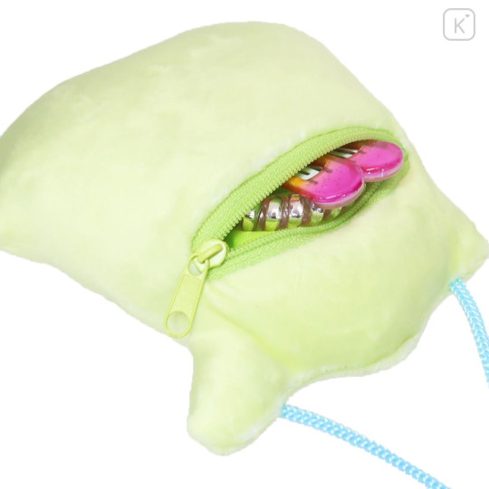 Japan San-X Plush Neck Pouch Bag - Sumikko Gurashi : Penguin? Ghost Blue - 3