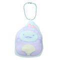 Japan San-X Mascot Coin Purse Ball Chain (XS) - Sumikko Gurashi : Tokage Ghost Purple - 1