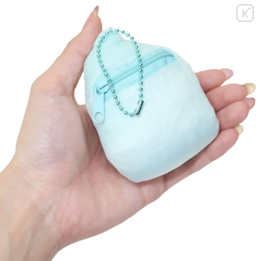 Japan San-X Mascot Coin Purse Ball Chain (XS) - Sumikko Gurashi : Tokage Ghost Purple - 2