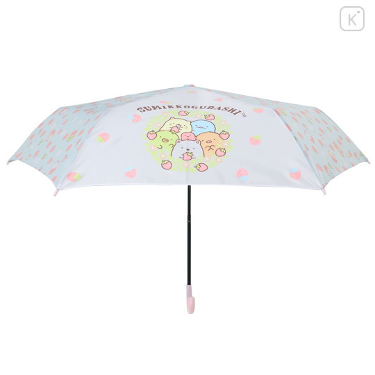 Japan San-X Folding Umbrella - Sumikko Gurashi / Strawberry Blue - 3