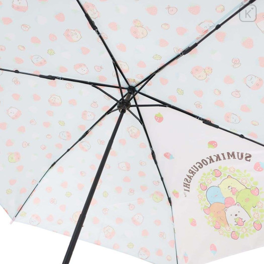 Japan San-X Folding Umbrella - Sumikko Gurashi / Strawberry Blue - 4
