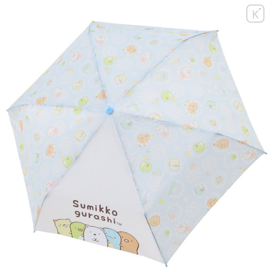 Japan San-X Folding Umbrella - Sumikko Gurashi / Flora Blue - 2