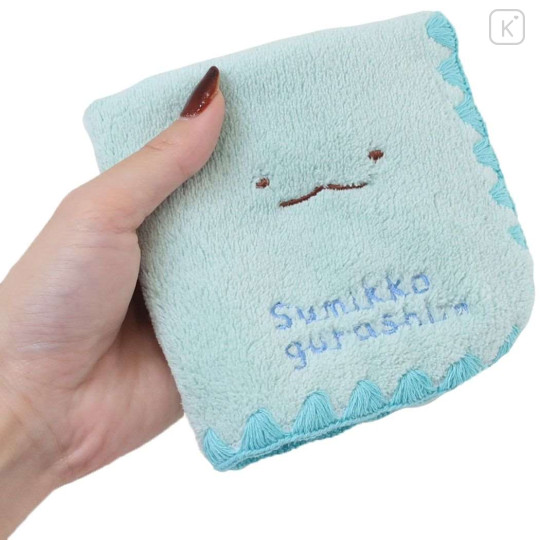 Japan San-X Jacquard Wash Towel - Sumikko Gurashi / Lizard Blue - 3