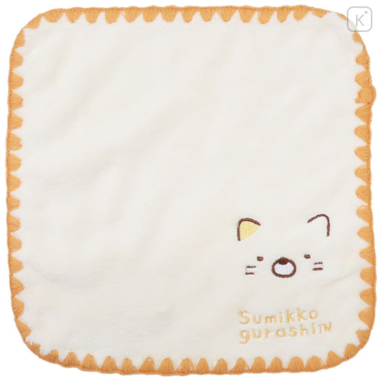 Japan San-X Jacquard Wash Towel - Sumikko Gurashi / Cat Beige - 1