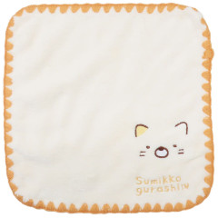 Japan San-X Jacquard Wash Towel - Sumikko Gurashi / Cat Beige