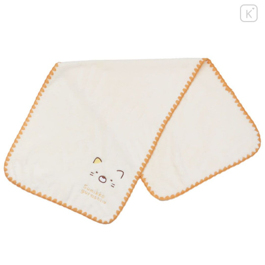 Japan San-X Long Jacquard Wash Towel - Sumikko Gurashi / Cat Beige - 1