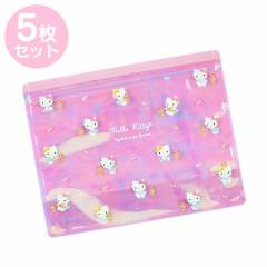 Japan Sanrio Original Zipper Bag 5pcs Set - Hello Kitty
