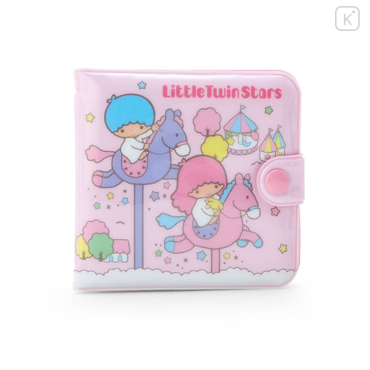 Japan Sanrio Original Small Vinyl Wallet - Little Twin Stars / Retro - 1