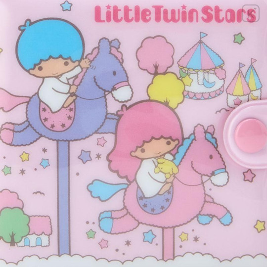 Japan Sanrio Original Small Vinyl Wallet - Little Twin Stars / Retro - 4