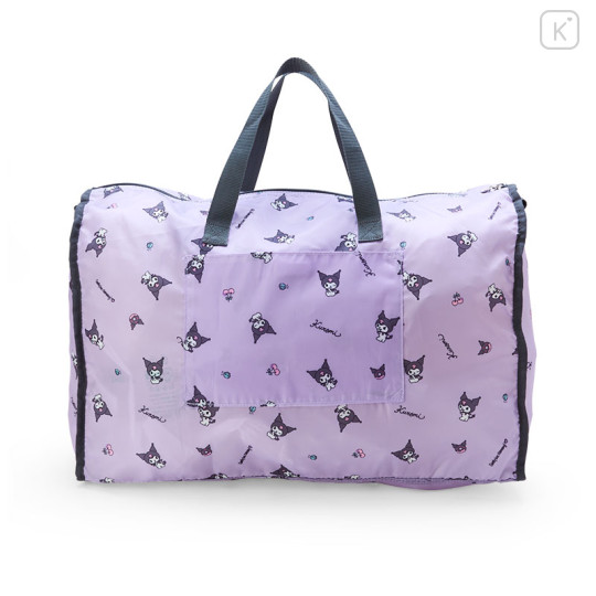 Japan Sanrio Original Travel Foldable Boston Bag - Kuromi - 2