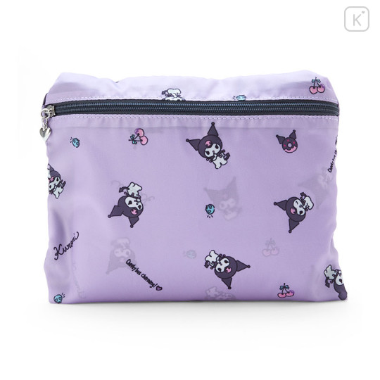 Japan Sanrio Original Travel Foldable Boston Bag - Kuromi - 3