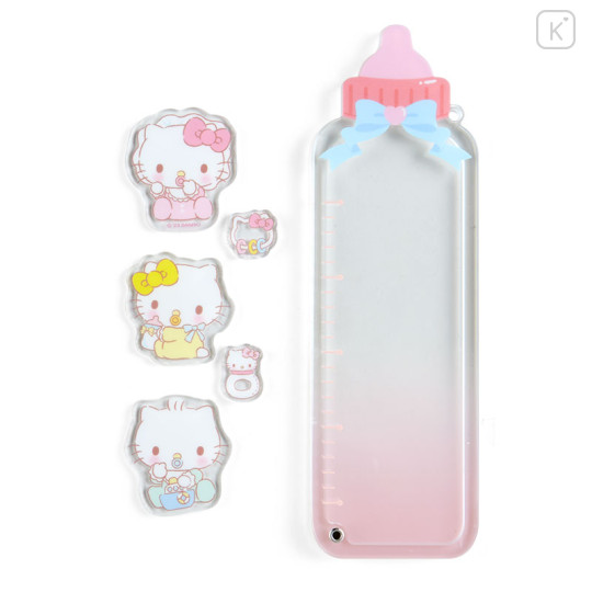 Japan Sanrio Original Long Custom Acrylic Charm - Hello Kitty : Baby Bottle - 3