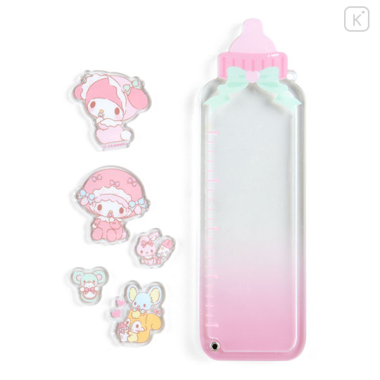 Japan Sanrio Original Long Custom Acrylic Charm - My Melody : Baby Bottle - 3