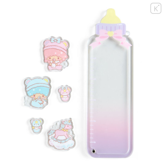 Japan Sanrio Original Long Custom Acrylic Charm - Little Twin Stars : Baby Bottle - 3