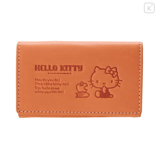 Japan Sanrio Genuine Leather Key Case - Hello Kitty / Pink - 1