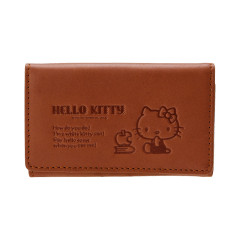 Japan Sanrio Genuine Leather Key Case - Hello Kitty / Brown
