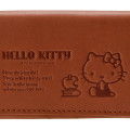 Japan Sanrio Genuine Leather Key Case - Hello Kitty / Brown - 7